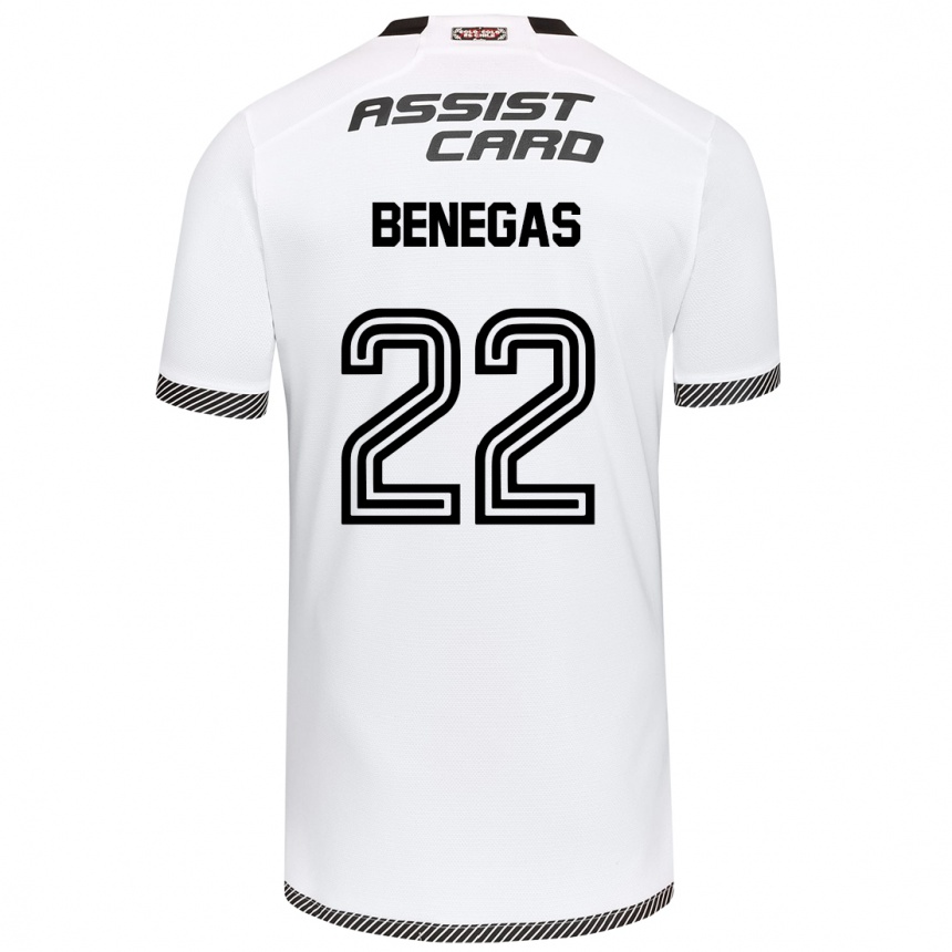 Kids Football Leandro Benegas #22 White Black Home Jersey 2024/25 T-Shirt Uk