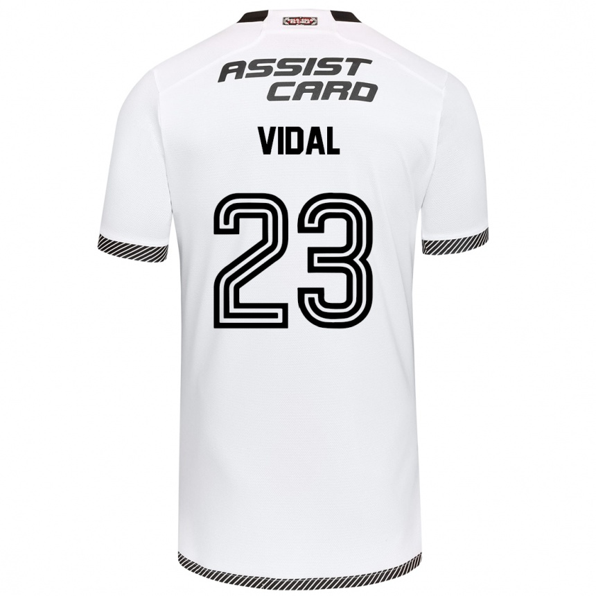 Kids Football Arturo Vidal #23 White Black Home Jersey 2024/25 T-Shirt Uk