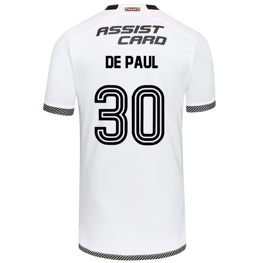 Kids Football Fernando De Paul #30 White Black Home Jersey 2024/25 T-Shirt Uk