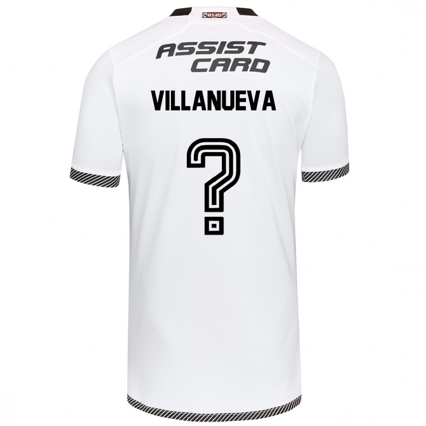 Kids Football Eduardo Villanueva #0 White Black Home Jersey 2024/25 T-Shirt Uk