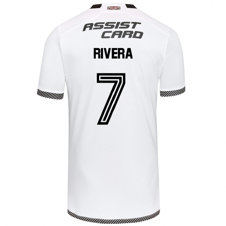 Kids Football Francisco Rivera #7 White Black Home Jersey 2024/25 T-Shirt Uk