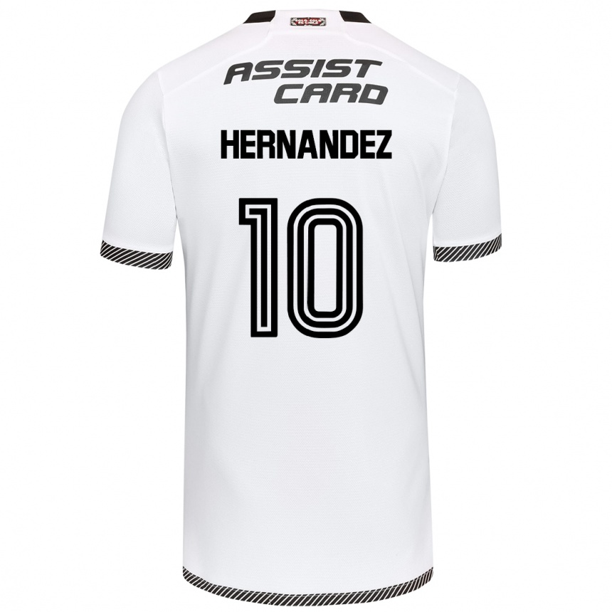 Kids Football Leandro Hernández #10 White Black Home Jersey 2024/25 T-Shirt Uk