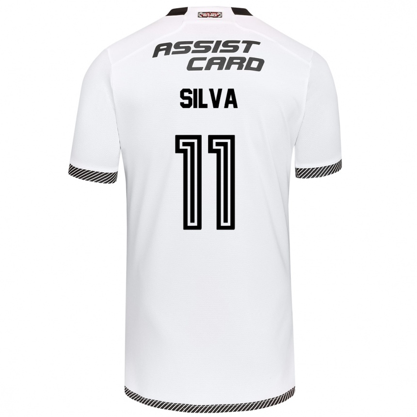 Kids Football Martín Silva #11 White Black Home Jersey 2024/25 T-Shirt Uk