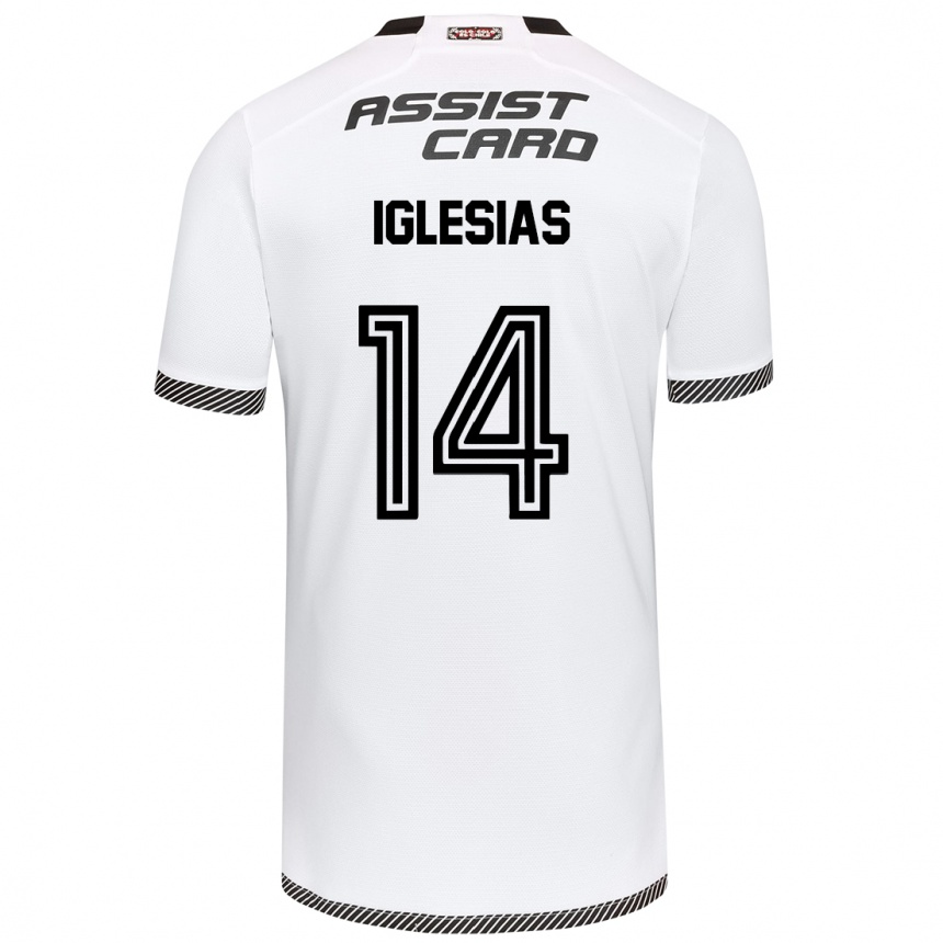 Kids Football Luciano Iglesias #14 White Black Home Jersey 2024/25 T-Shirt Uk