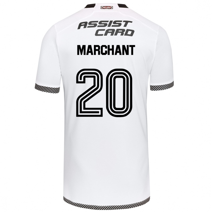 Kids Football Francisco Marchant #20 White Black Home Jersey 2024/25 T-Shirt Uk