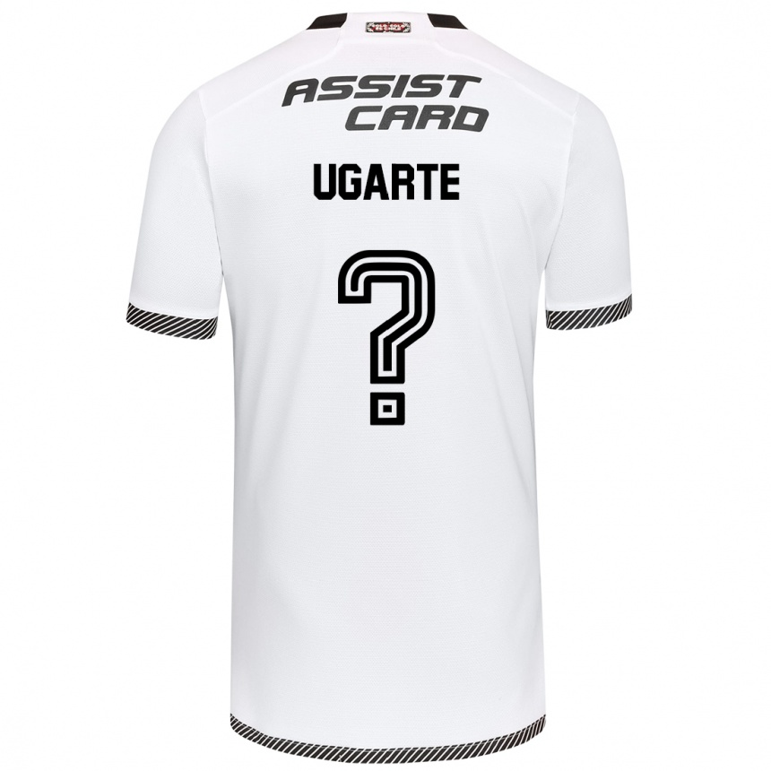 Kids Football Pablo Ugarte #0 White Black Home Jersey 2024/25 T-Shirt Uk