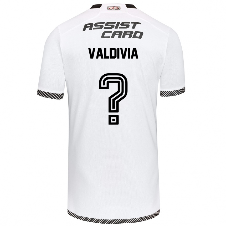 Kids Football Felipe Valdivia #0 White Black Home Jersey 2024/25 T-Shirt Uk