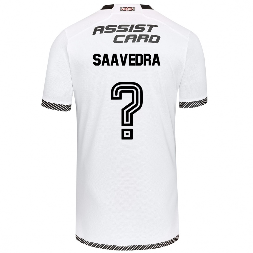 Kids Football Danilo Saavedra #0 White Black Home Jersey 2024/25 T-Shirt Uk