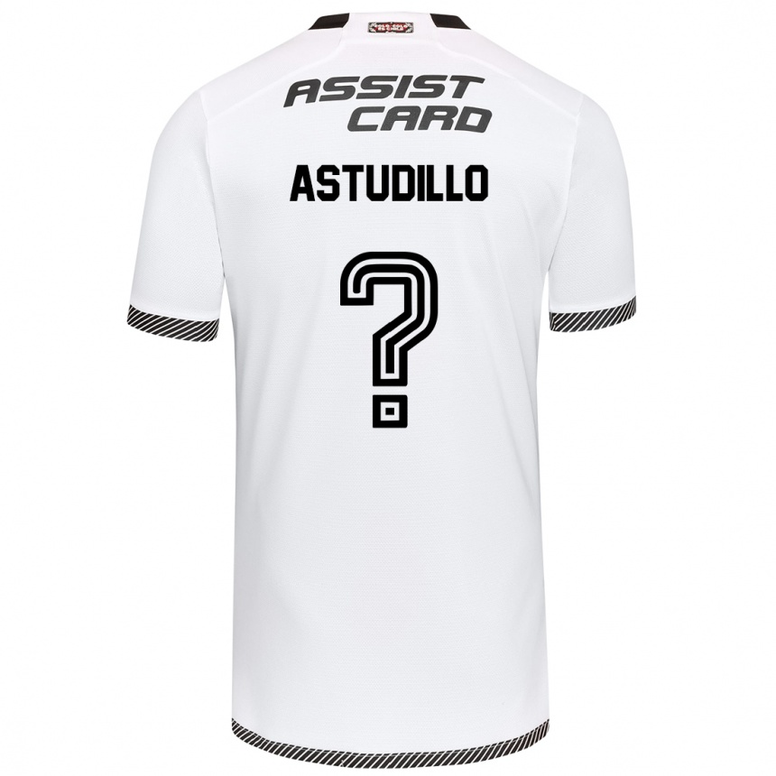 Kids Football Jerall Astudillo #0 White Black Home Jersey 2024/25 T-Shirt Uk