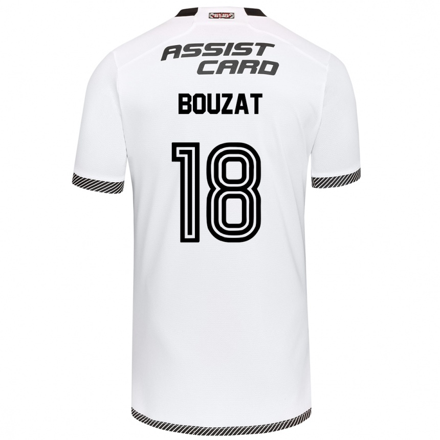 Kids Football Agustín Bouzat #18 White Black Home Jersey 2024/25 T-Shirt Uk