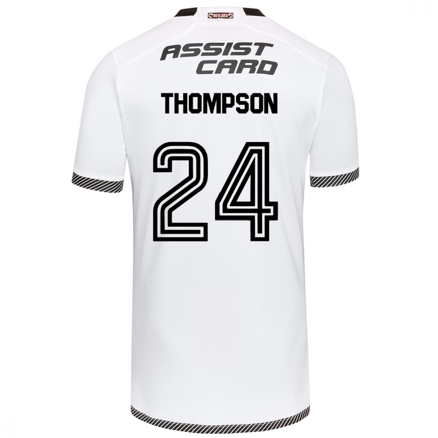 Kids Football Jordhy Thompson #24 White Black Home Jersey 2024/25 T-Shirt Uk