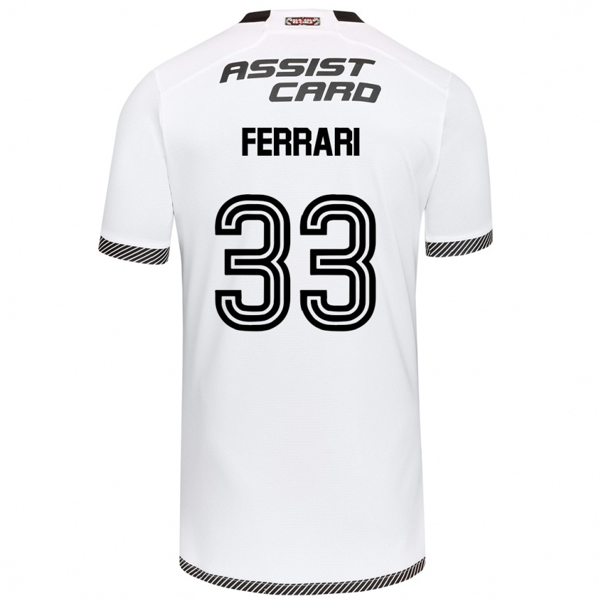 Kids Football Matías Ferrari #33 White Black Home Jersey 2024/25 T-Shirt Uk