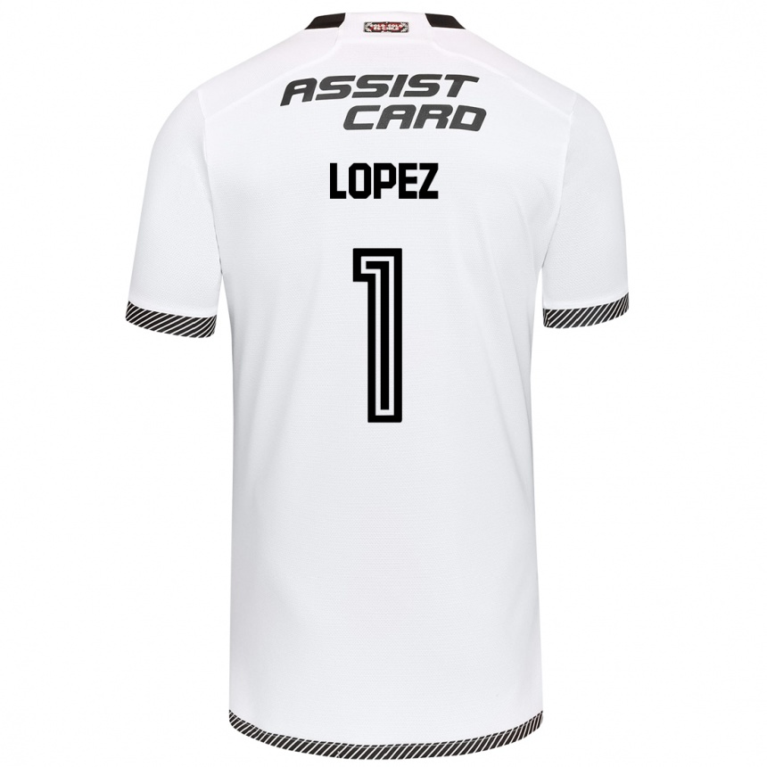 Kids Football Yessenia López #1 White Black Home Jersey 2024/25 T-Shirt Uk