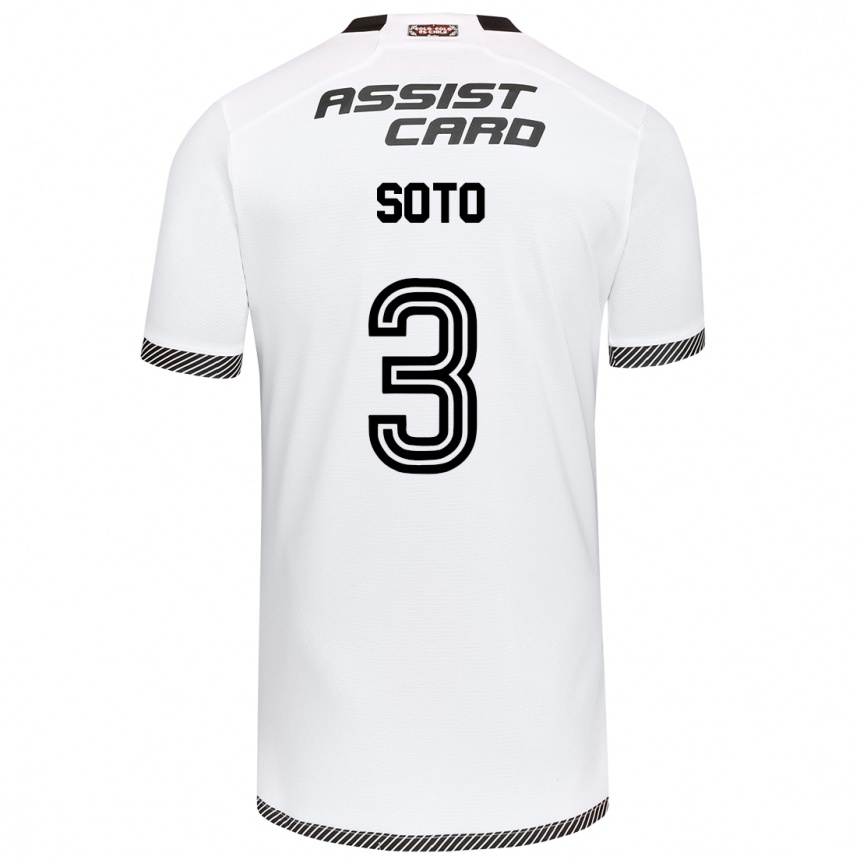 Kids Football Rocío Soto #3 White Black Home Jersey 2024/25 T-Shirt Uk