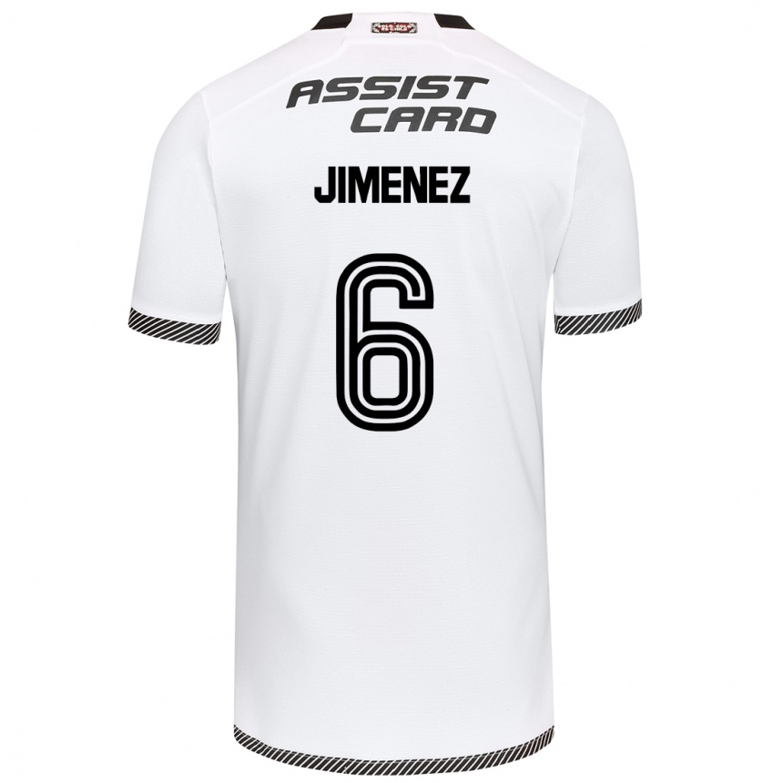 Kids Football Yastin Jiménez #6 White Black Home Jersey 2024/25 T-Shirt Uk