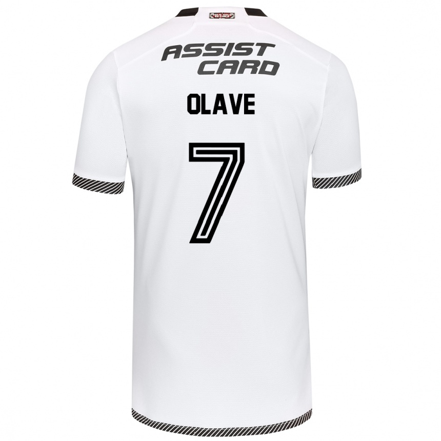 Kids Football Isidora Olave #7 White Black Home Jersey 2024/25 T-Shirt Uk