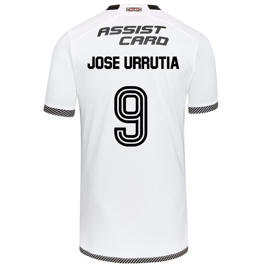 Kids Football María José Urrutia #9 White Black Home Jersey 2024/25 T-Shirt Uk