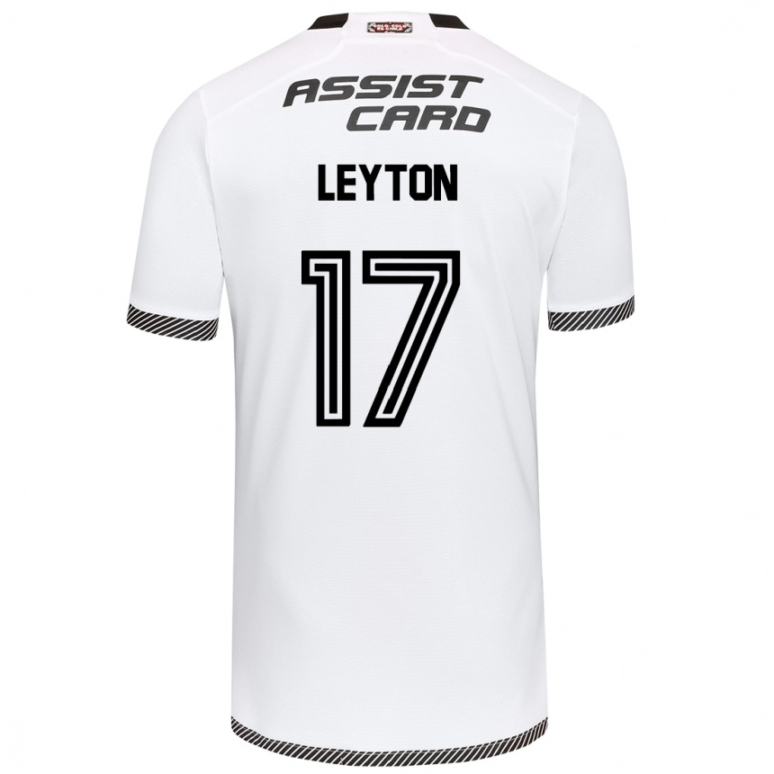 Kids Football Geraldine Leyton #17 White Black Home Jersey 2024/25 T-Shirt Uk