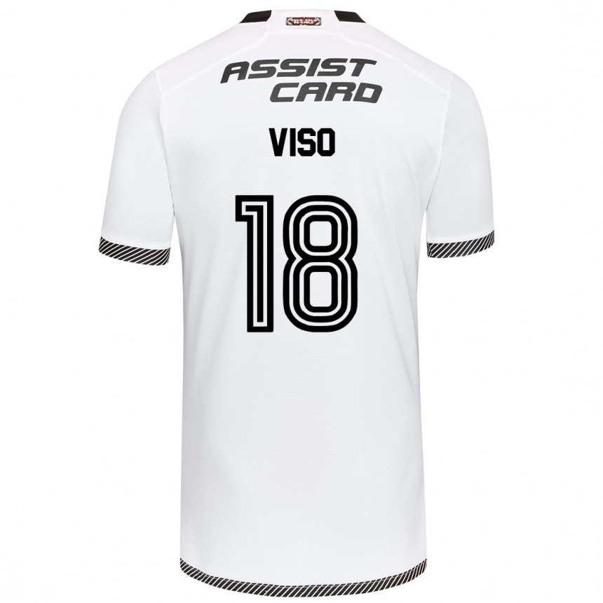 Kids Football Ysaura Viso #18 White Black Home Jersey 2024/25 T-Shirt Uk