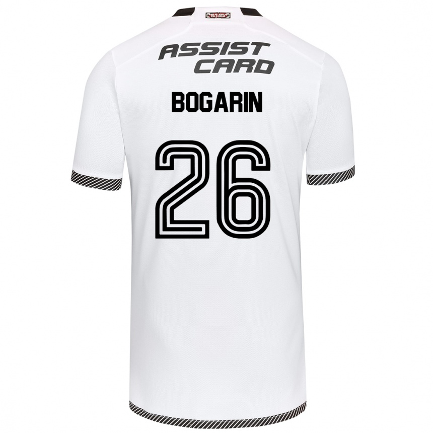 Kids Football Dahiana Bogarín #26 White Black Home Jersey 2024/25 T-Shirt Uk