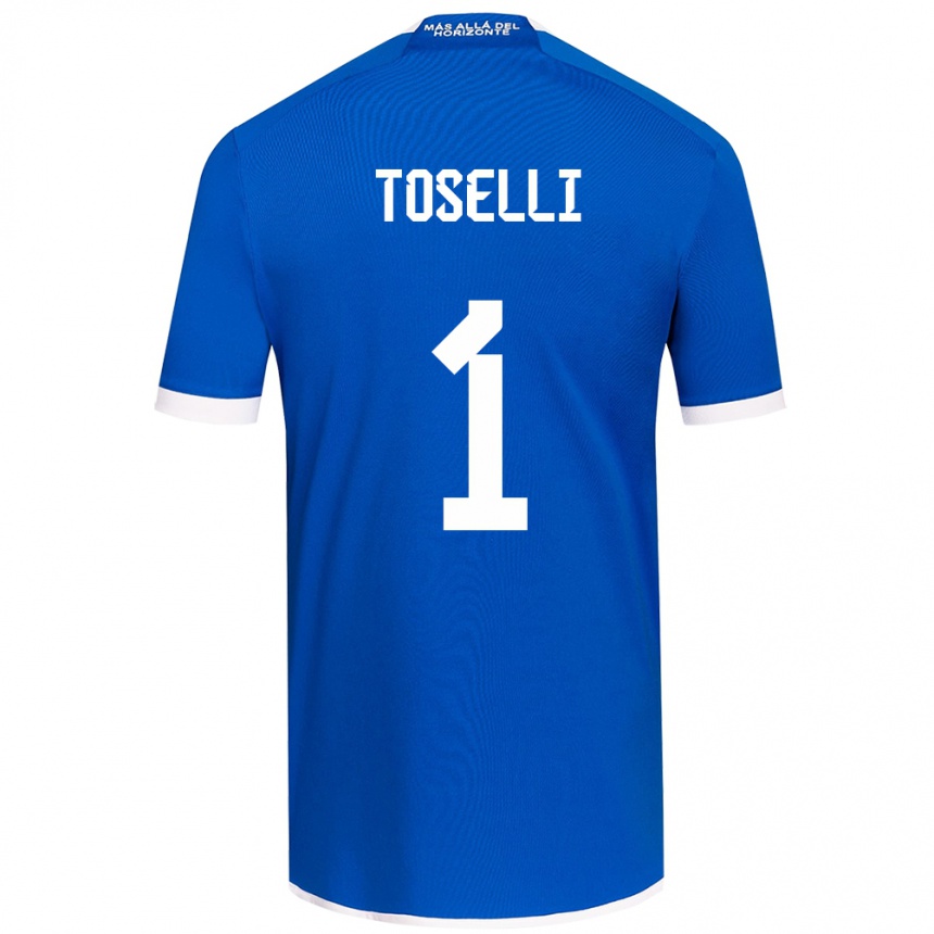 Kids Football Cristopher Toselli #1 Blue White Home Jersey 2024/25 T-Shirt Uk