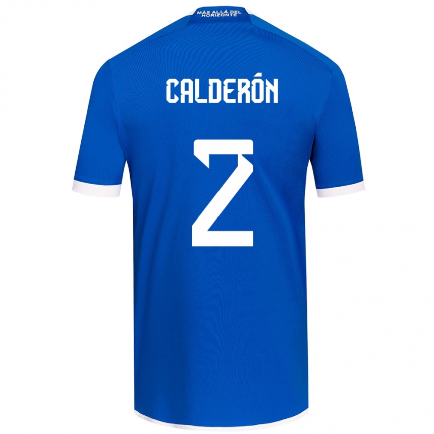 Kids Football Franco Calderón #2 Blue White Home Jersey 2024/25 T-Shirt Uk