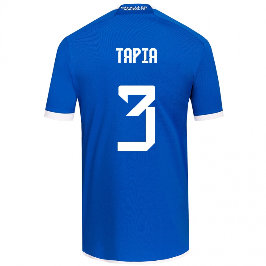 Kids Football Ignacio Tapia #3 Blue White Home Jersey 2024/25 T-Shirt Uk