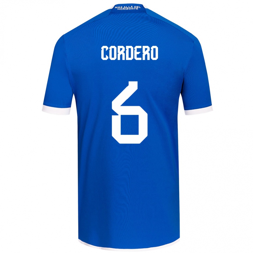 Kids Football Renato Cordero #6 Blue White Home Jersey 2024/25 T-Shirt Uk