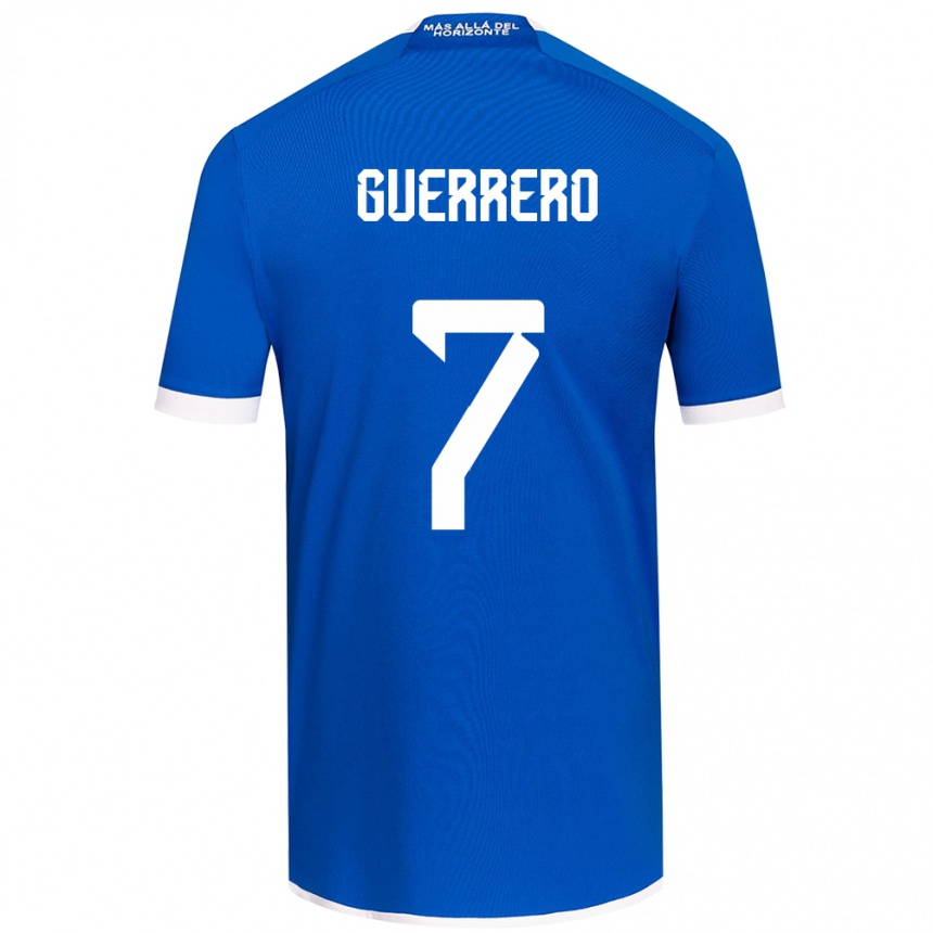 Kids Football Maximiliano Guerrero #7 Blue White Home Jersey 2024/25 T-Shirt Uk