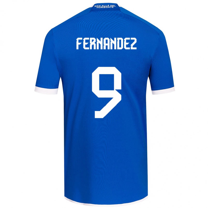 Kids Football Leandro Fernández #9 Blue White Home Jersey 2024/25 T-Shirt Uk