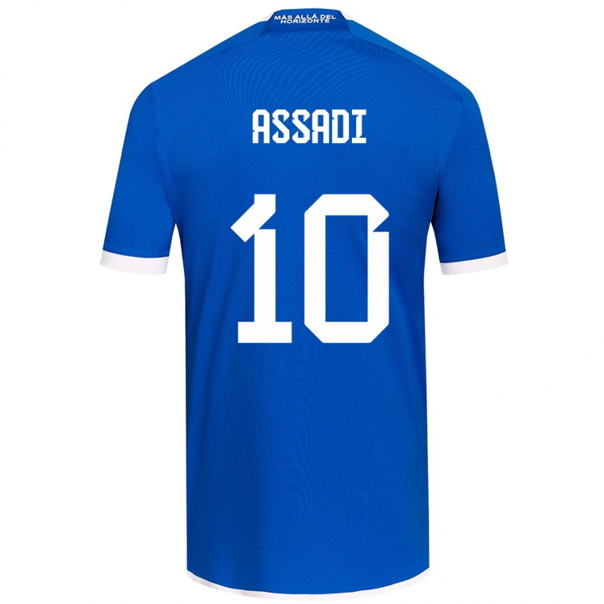 Kids Football Lucas Assadi #10 Blue White Home Jersey 2024/25 T-Shirt Uk