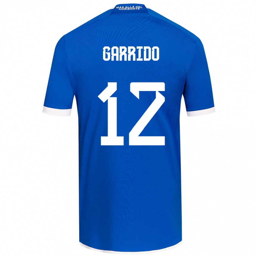 Kids Football Pedro Garrido #12 Blue White Home Jersey 2024/25 T-Shirt Uk