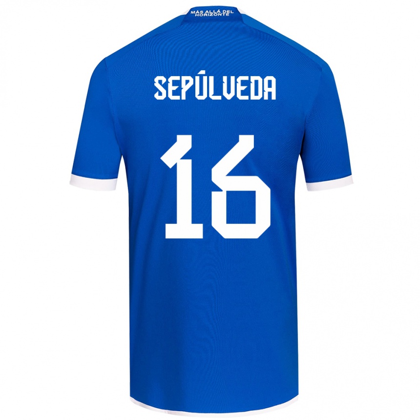 Kids Football Matías Sepúlveda #16 Blue White Home Jersey 2024/25 T-Shirt Uk