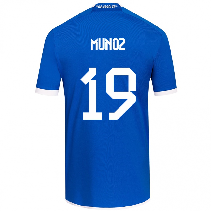 Kids Football Cristóbal Muñoz #19 Blue White Home Jersey 2024/25 T-Shirt Uk