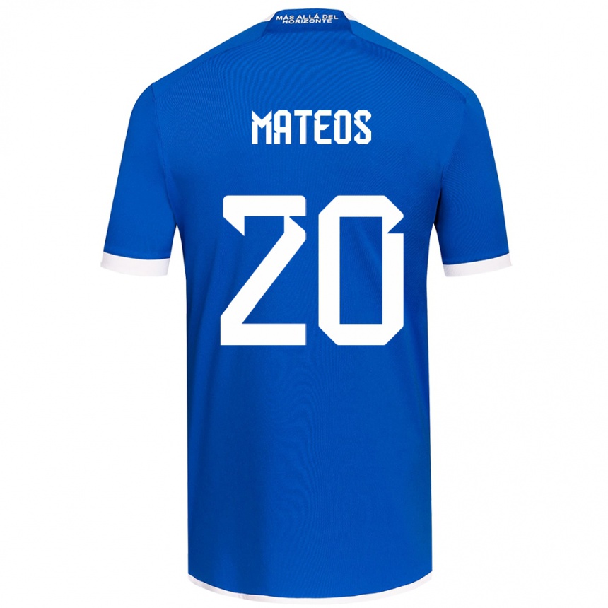 Kids Football Federico Mateos #20 Blue White Home Jersey 2024/25 T-Shirt Uk