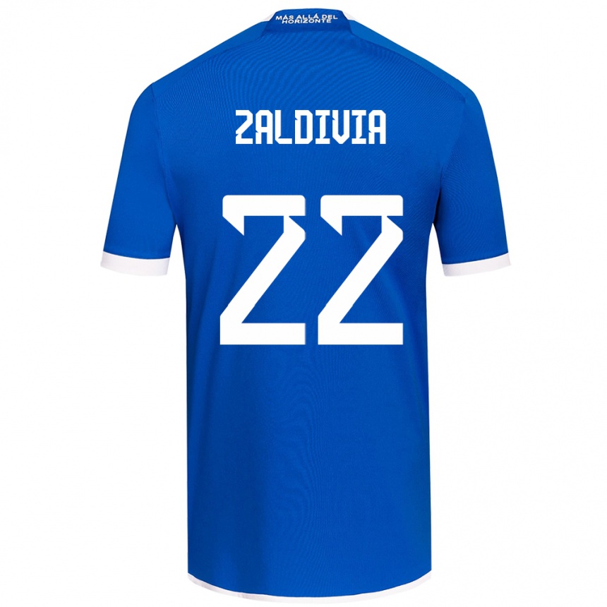 Kids Football Matías Zaldivia #22 Blue White Home Jersey 2024/25 T-Shirt Uk