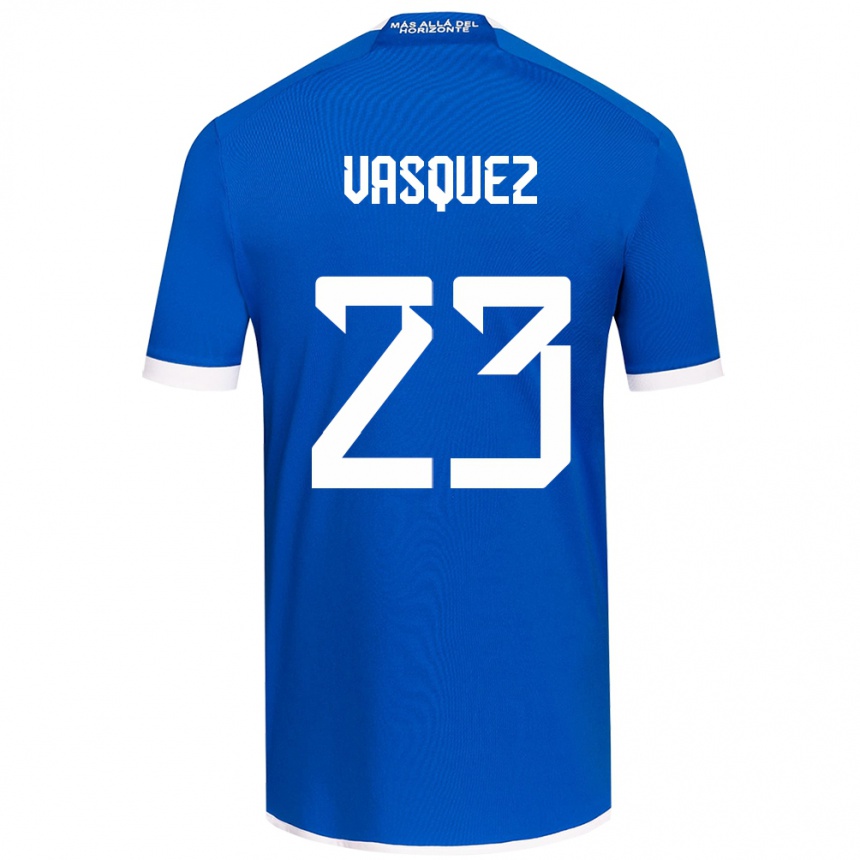 Kids Football Ignacio Vásquez #23 Blue White Home Jersey 2024/25 T-Shirt Uk