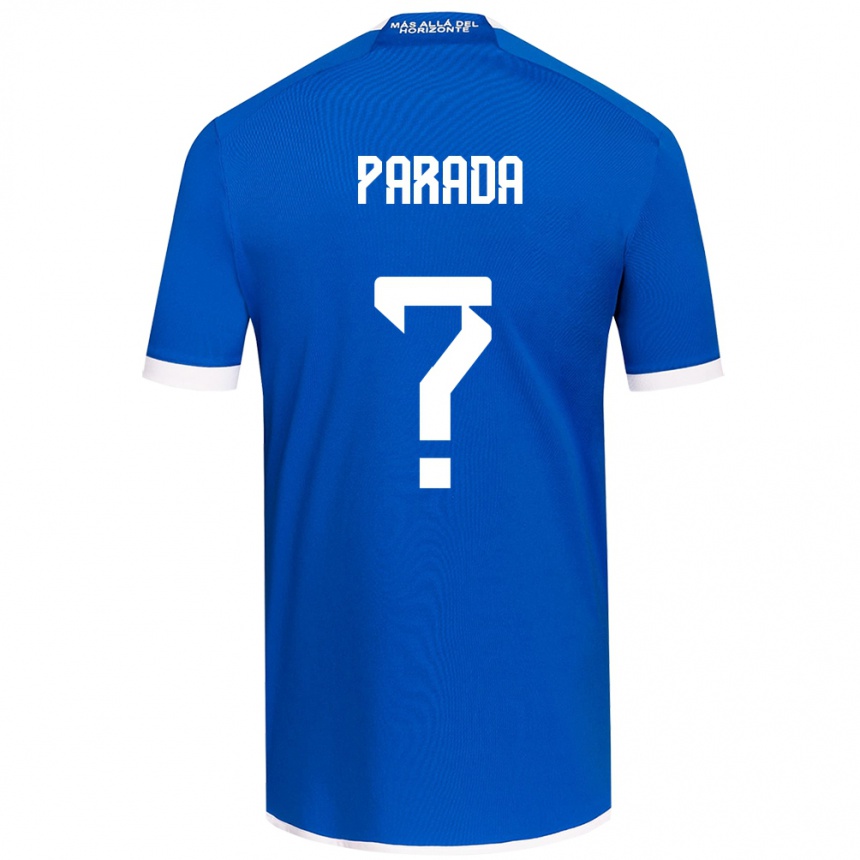 Kids Football Ignacio Parada #0 Blue White Home Jersey 2024/25 T-Shirt Uk