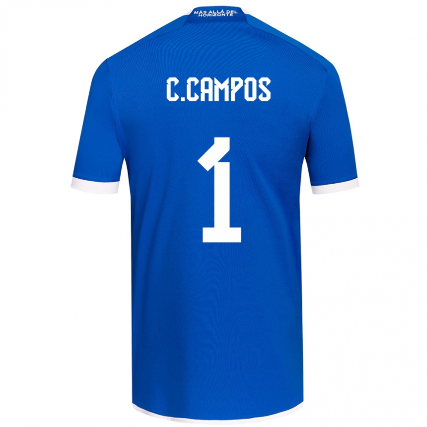 Kids Football Cristóbal Campos #1 Blue White Home Jersey 2024/25 T-Shirt Uk