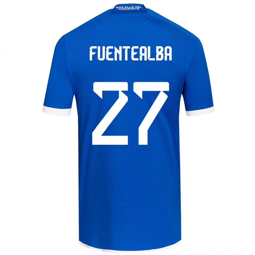 Kids Football Jeison Fuentealba #27 Blue White Home Jersey 2024/25 T-Shirt Uk