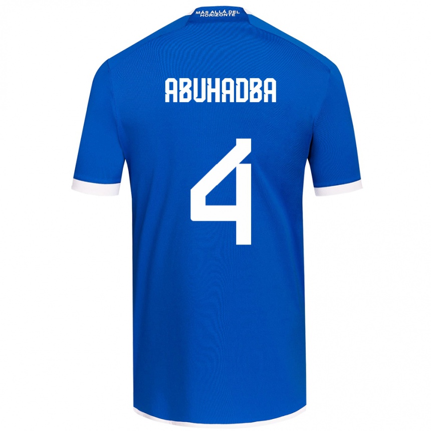 Kids Football Zacarías Abuhadba #4 Blue White Home Jersey 2024/25 T-Shirt Uk