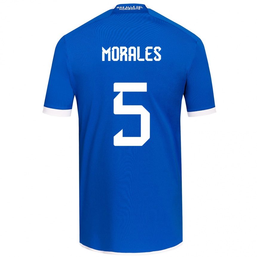 Kids Football Mariana Morales #5 Blue White Home Jersey 2024/25 T-Shirt Uk