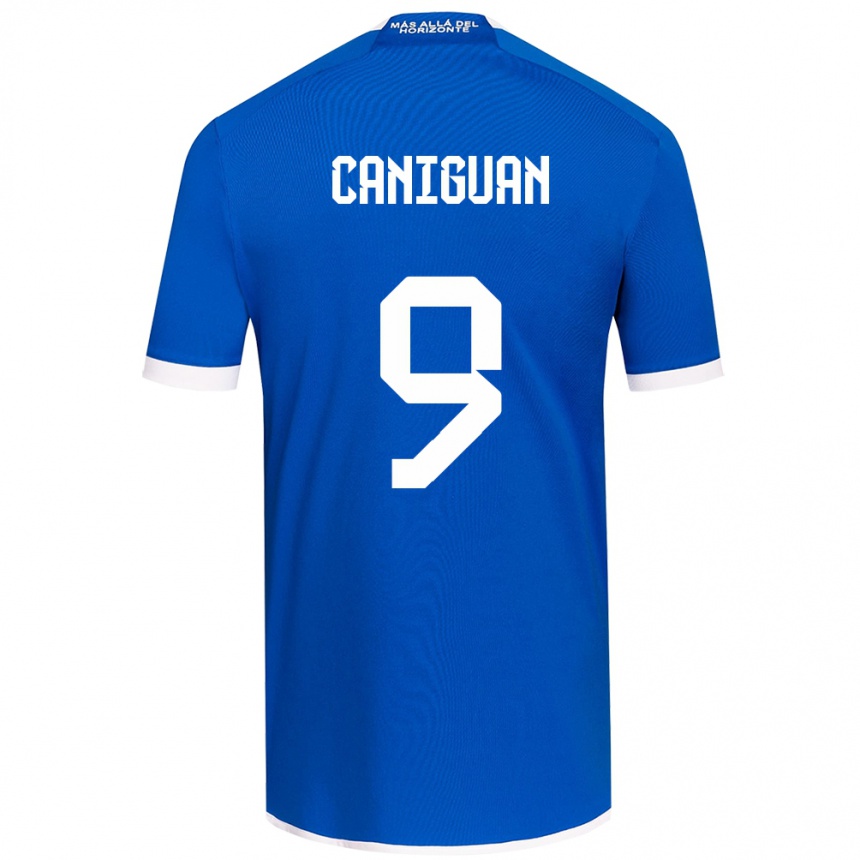 Kids Football Franchesca Caniguán #9 Blue White Home Jersey 2024/25 T-Shirt Uk