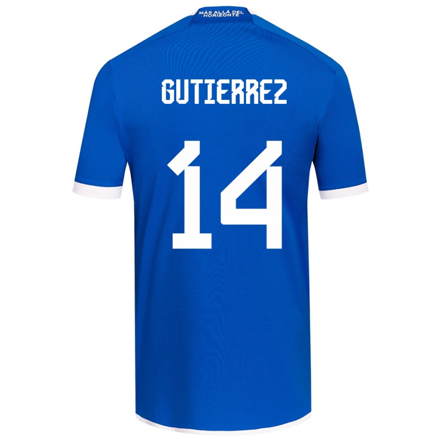 Kids Football Ana Gutiérrez #14 Blue White Home Jersey 2024/25 T-Shirt Uk