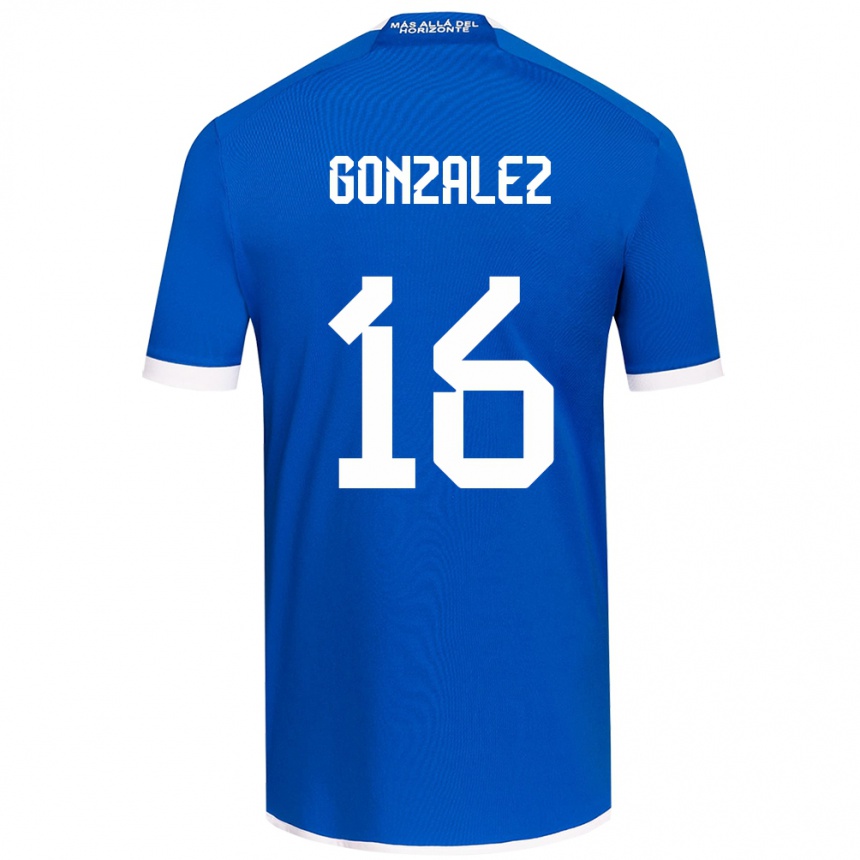 Kids Football Monserratt González #16 Blue White Home Jersey 2024/25 T-Shirt Uk