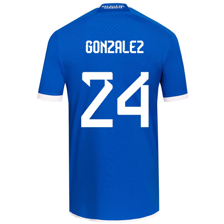 Kids Football Emma González #24 Blue White Home Jersey 2024/25 T-Shirt Uk