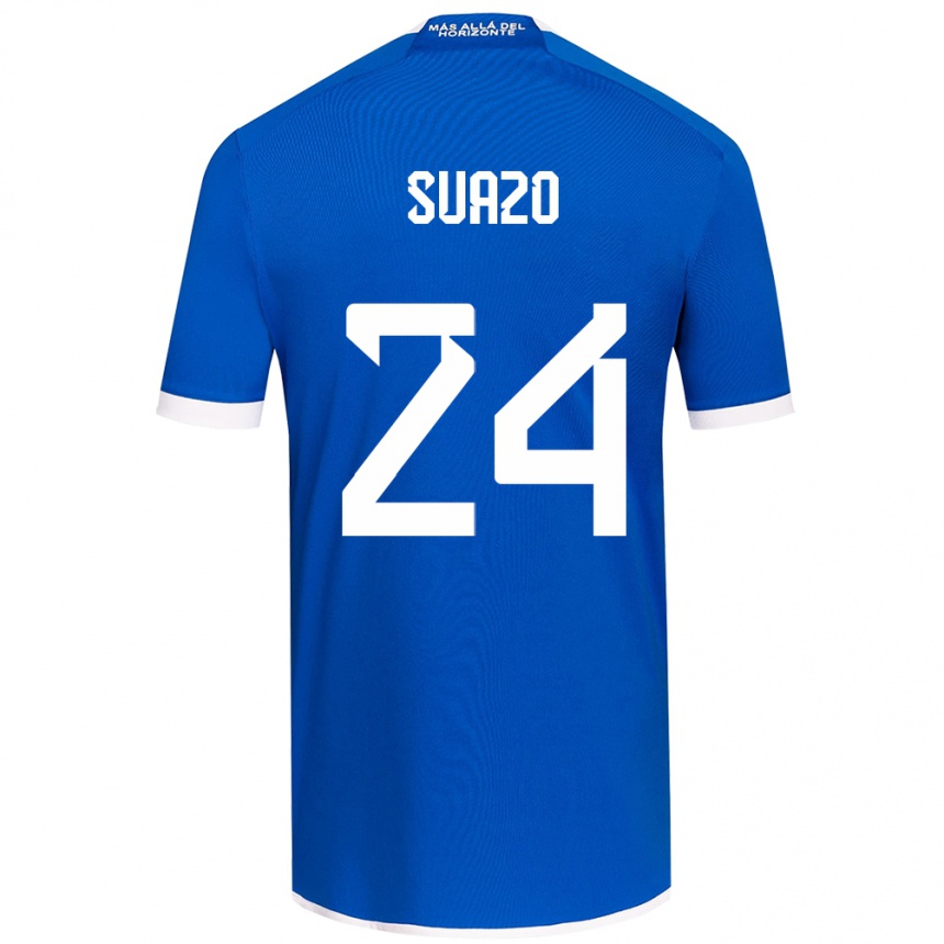 Kids Football Arantza Suazo #24 Blue White Home Jersey 2024/25 T-Shirt Uk