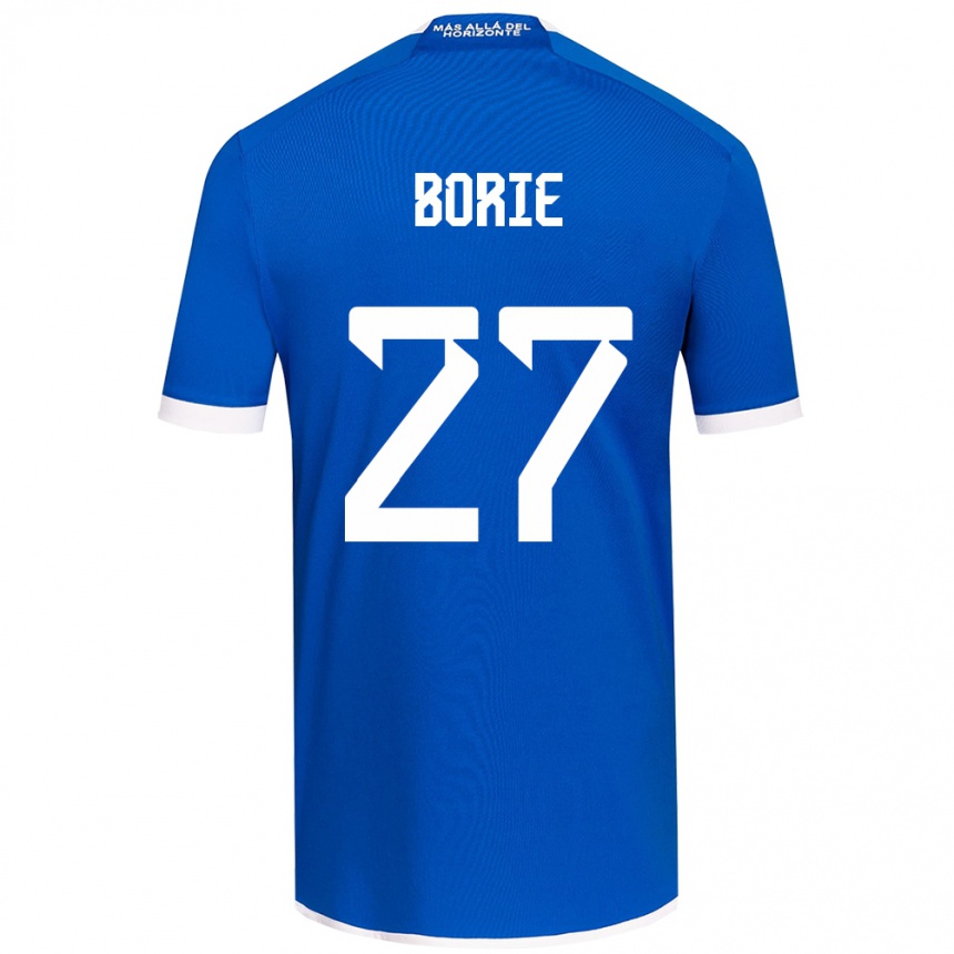 Kids Football Emilie Borie #27 Blue White Home Jersey 2024/25 T-Shirt Uk