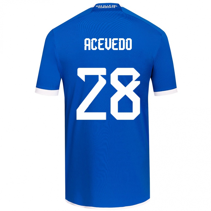 Kids Football Florencia Acevedo #28 Blue White Home Jersey 2024/25 T-Shirt Uk