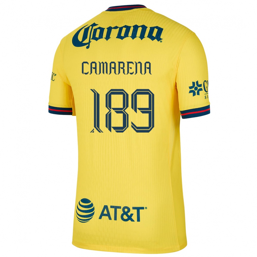 Kids Football Luis Camarena #189 Yellow Blue Home Jersey 2024/25 T-Shirt Uk